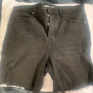 Black high waisted shorts